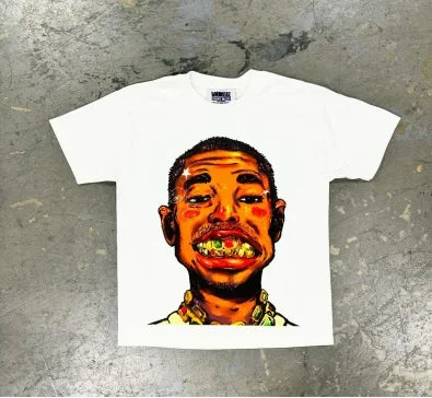 Harajuku High Street Couples Graphic Y2k Tops Cartoon Demon Graphic t Shirts