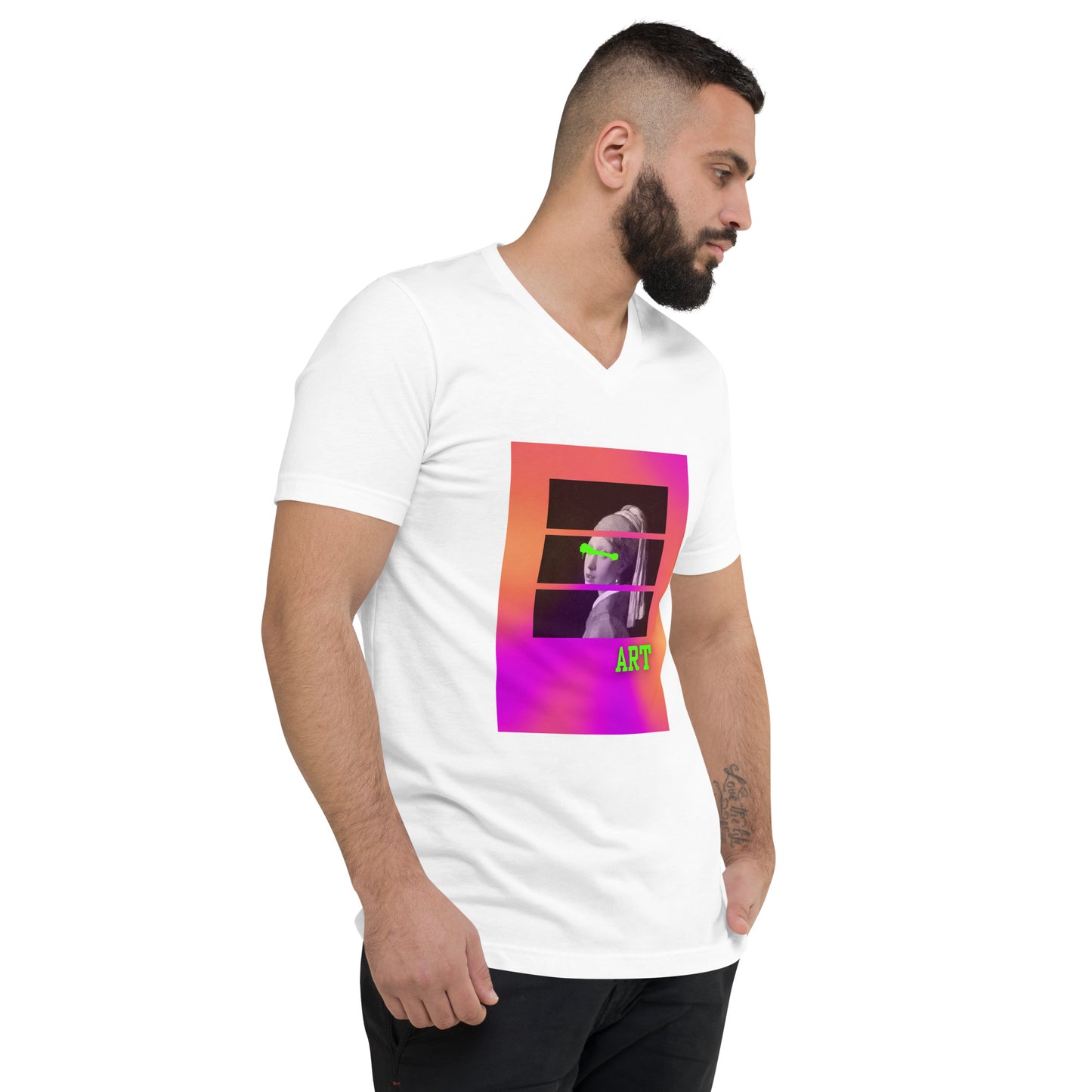 Who is Art? Unisex Short Sleeve V-Neck T-Shirt
