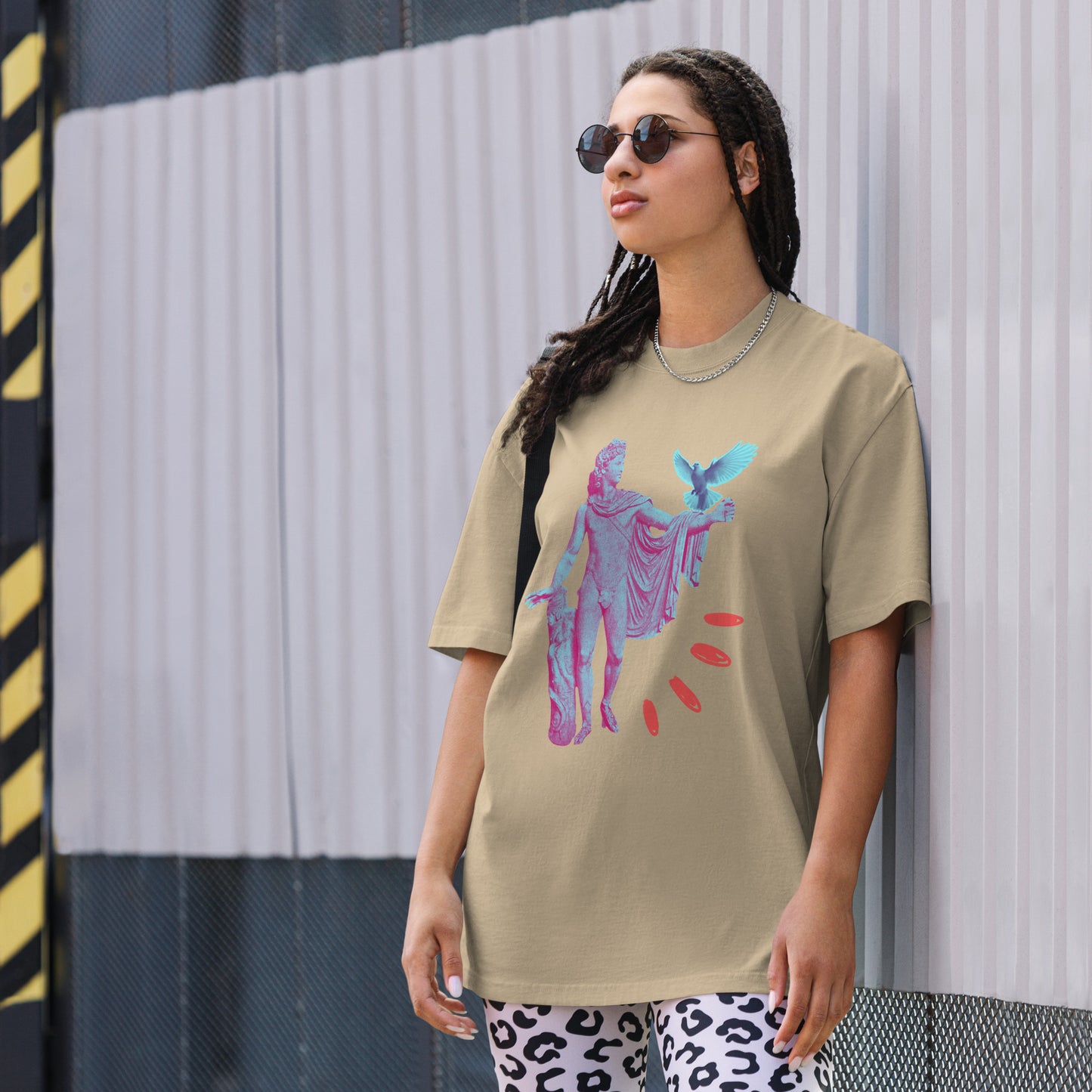 Enlightened Oversized faded t-shirt