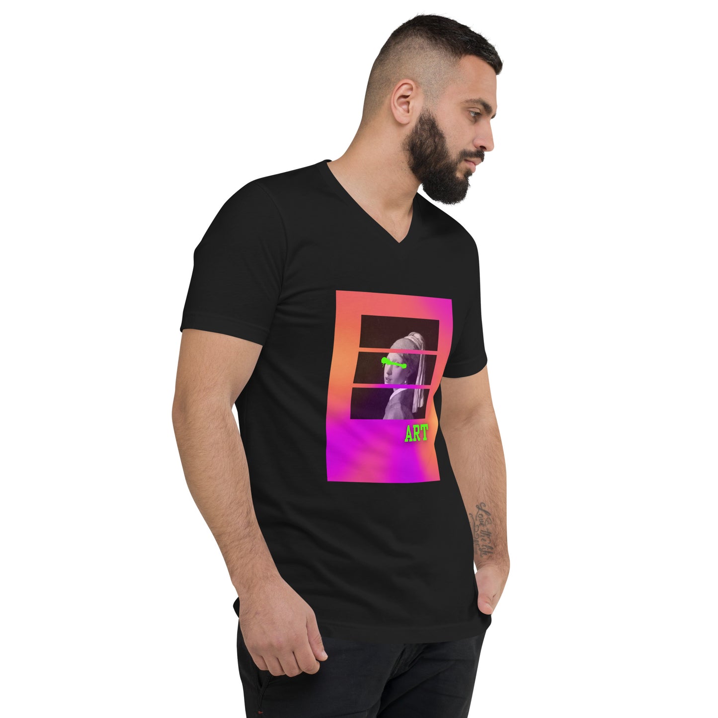 Who is Art? Unisex Short Sleeve V-Neck T-Shirt